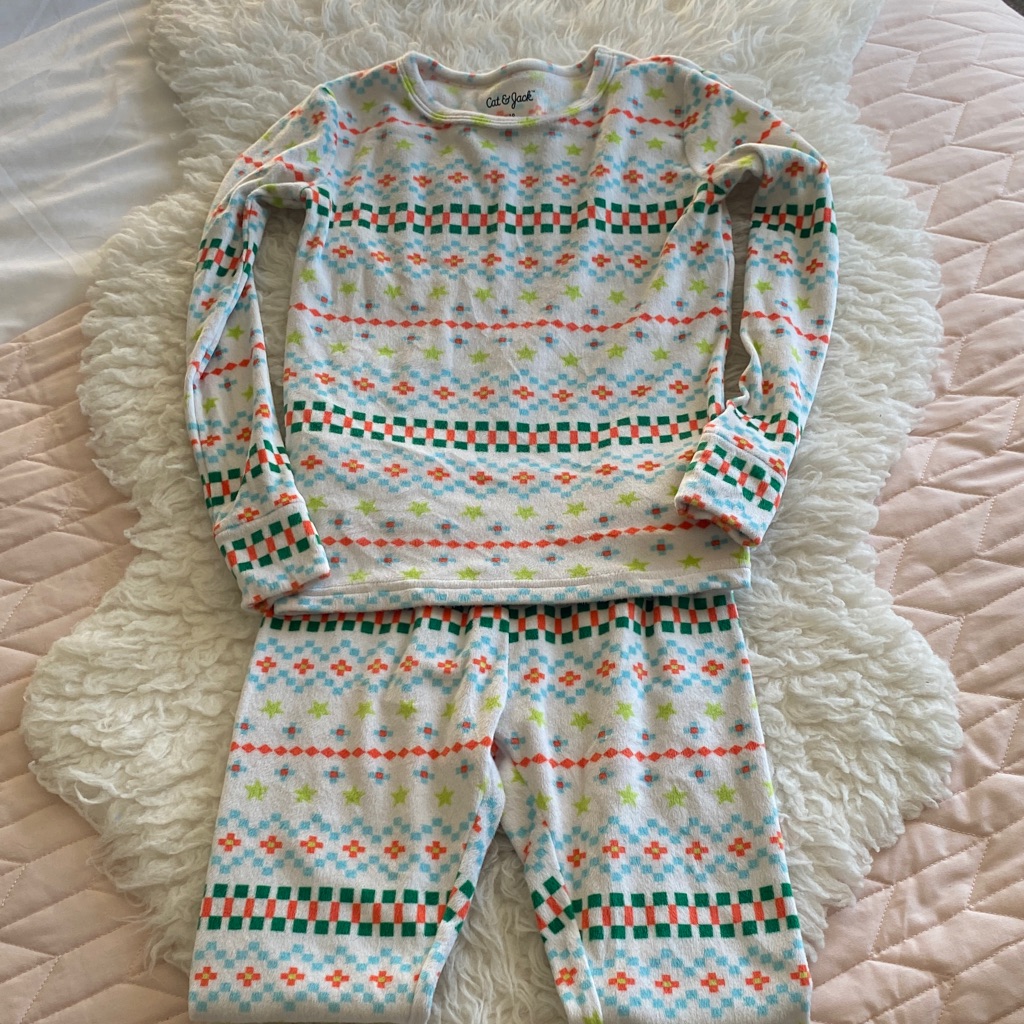 Cat & Jack Multicolor Striped Kids Pajama Set